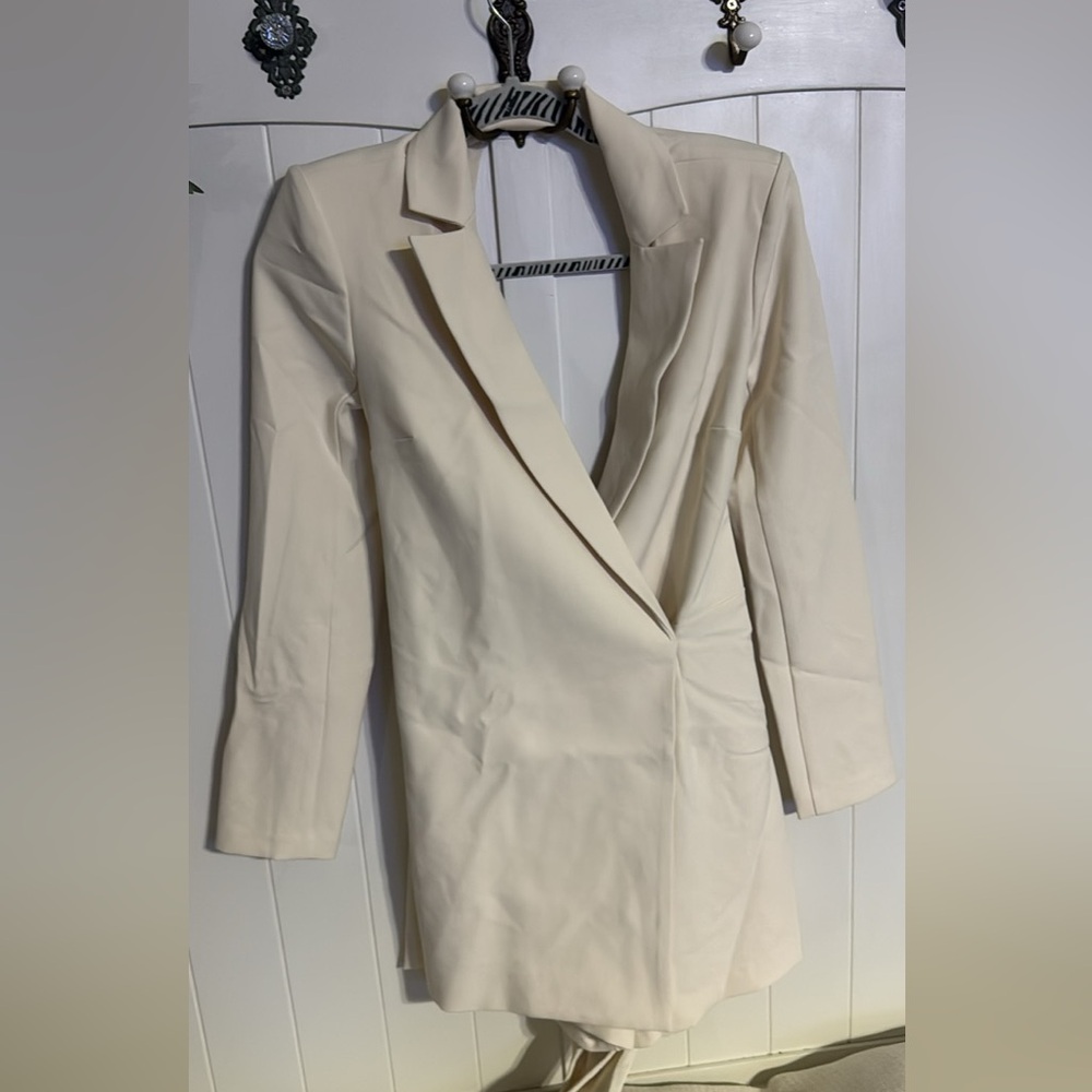 Express Cream Jumpsuit with Tailored Fit